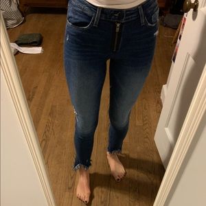 Flying Monkey Fray bottom zipper Jean